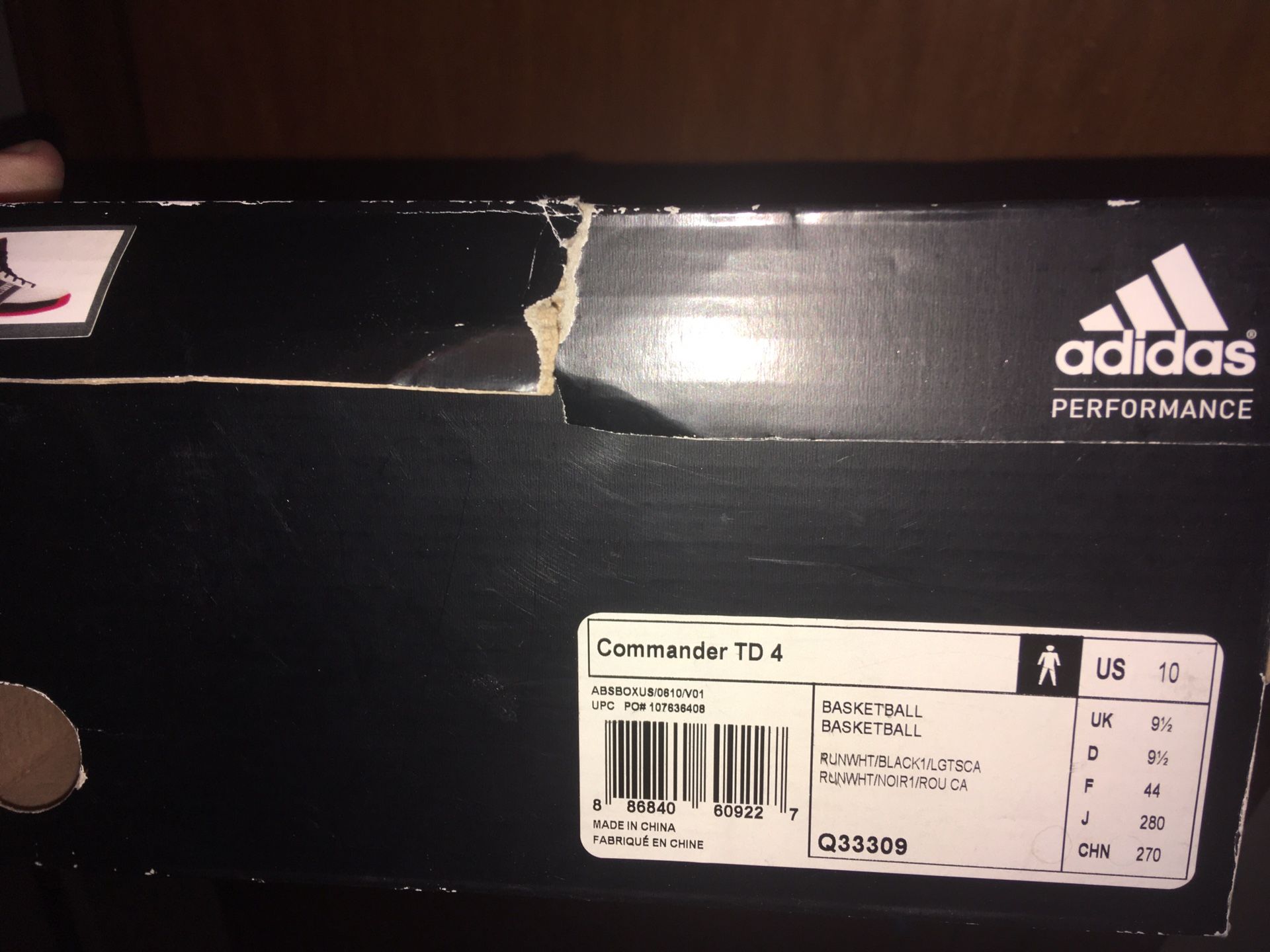 Adidas Commander TD4 Basketball Shoes, Size 10 - photo 3
