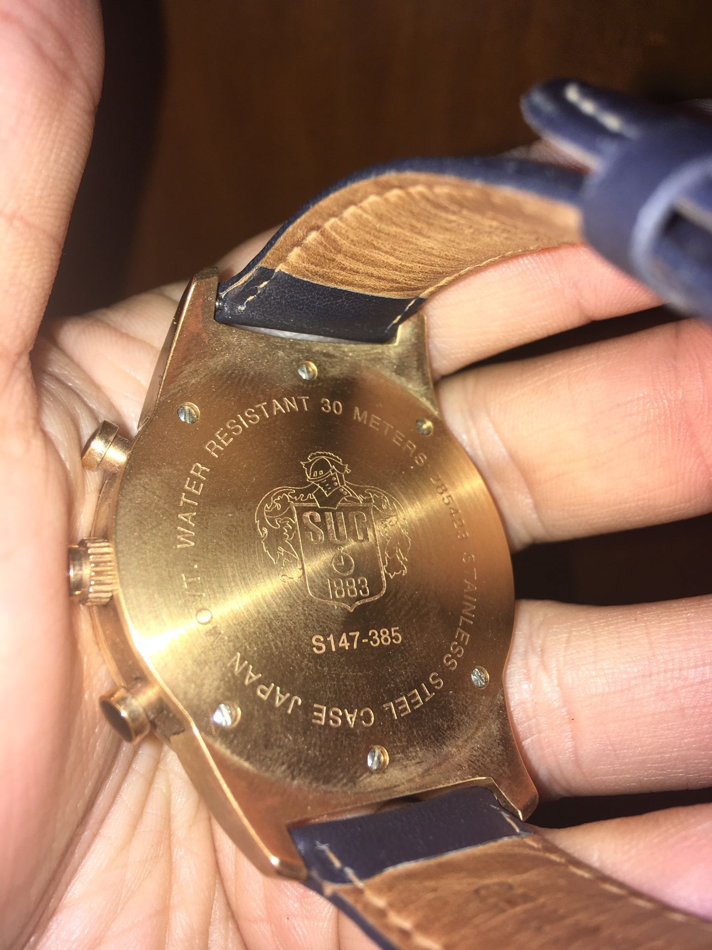 S.U.G. Chronograph Rose Gold/Blue Watch - photo 3
