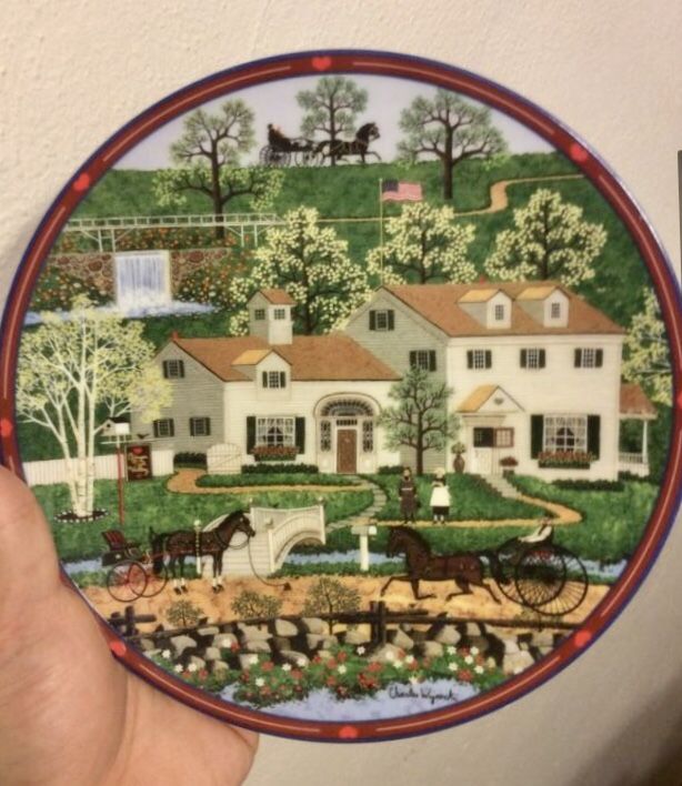 Charles Wysocki Collectible Plate “Gingernut Valley Inn”