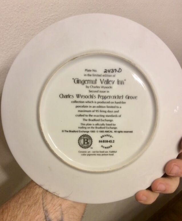 Charles Wysocki Collectible Plate “Gingernut Valley Inn” - photo 2