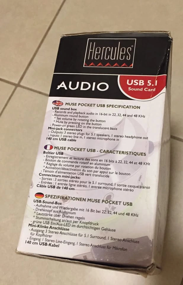 Hercules USB 5.1 Sound Card (NEW) - photo 2