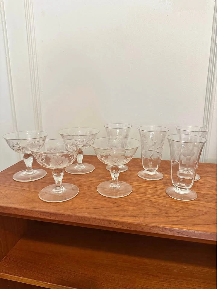 Vintage bar glassware