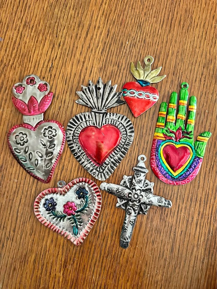 Mexican metal ornaments