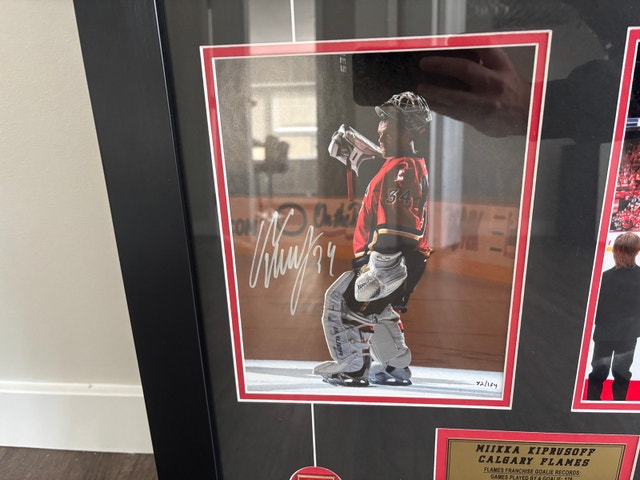 Miikka Kiprusoff Jersey Retirement Ceremony Autographed Frame - photo 2
