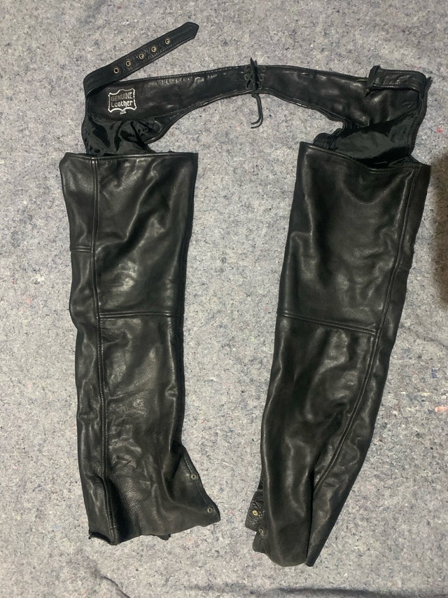 Genuine Leather Motorcycle Chaps