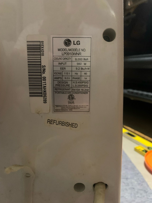 LG Portable Air Conditioner - photo 3
