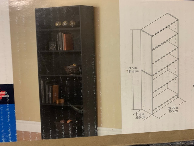 Mainstays 5-Shelf Bookcase BNIB