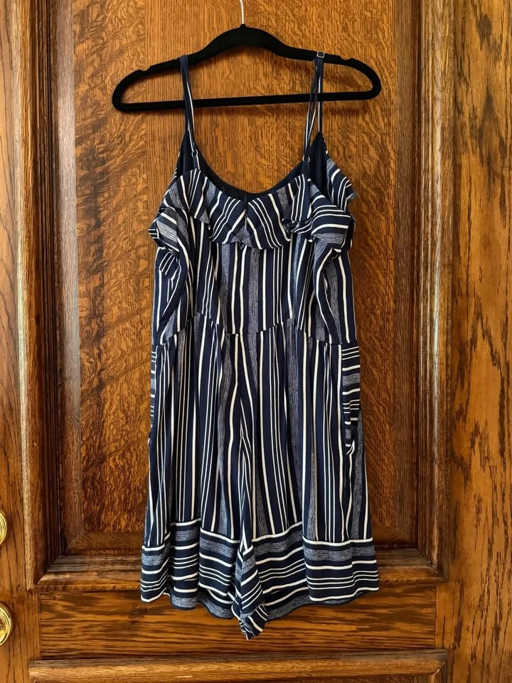Loft Blue and White Romper (Size 0) - photo 2