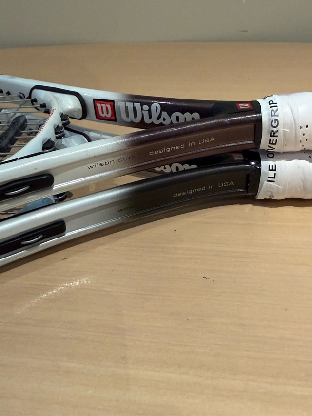 Wilson Titanium Impact Tennis Racquets Rackets - New Grips - photo 5