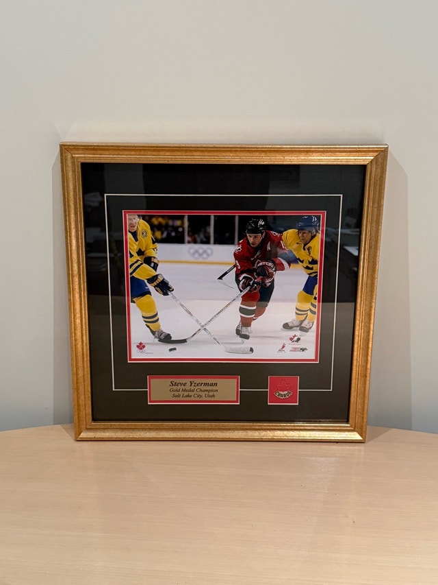 Steve Yzerman 2002 Salt Lake City Olympic Hockey Framed Photo