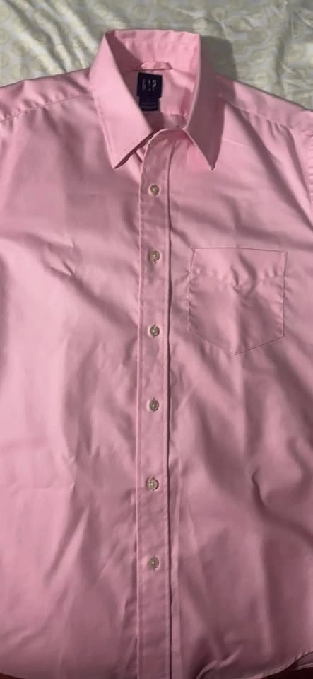 GAP Pink Classic Fit Button-Up Shirt M - photo 2