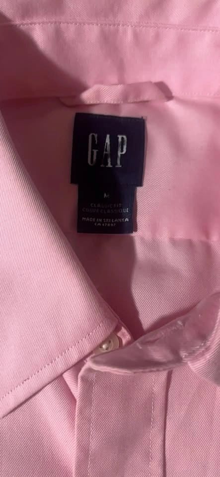 GAP Pink Classic Fit Button-Up Shirt M - photo 3