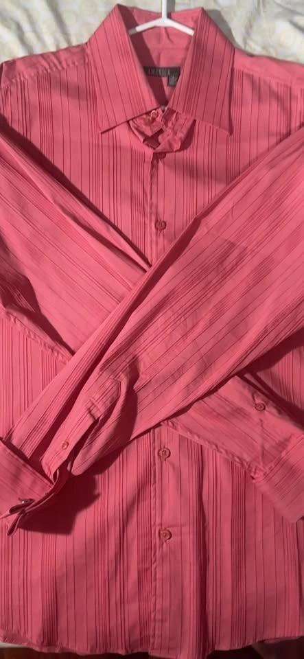 America Pink Pleated Button Up Shirt - photo 3