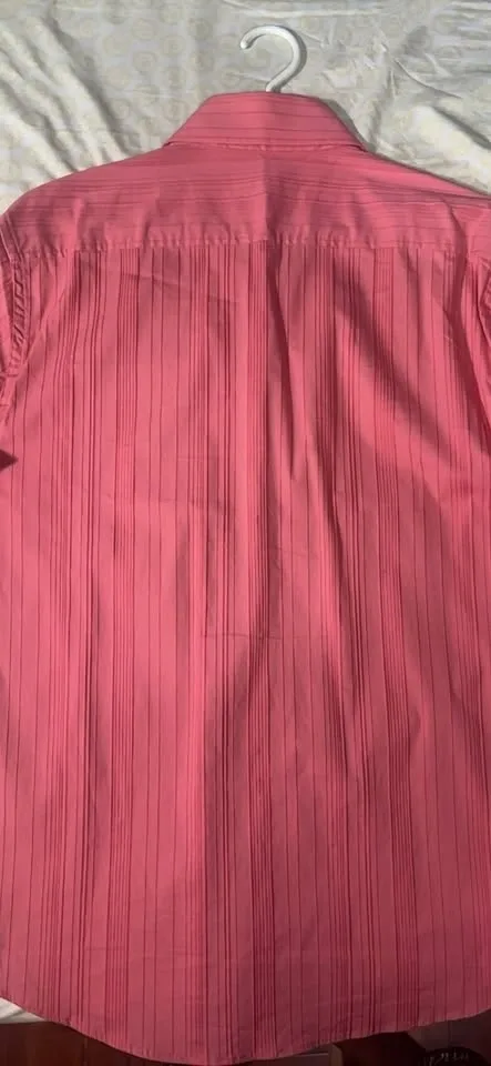 America Pink Pleated Button Up Shirt - photo 4