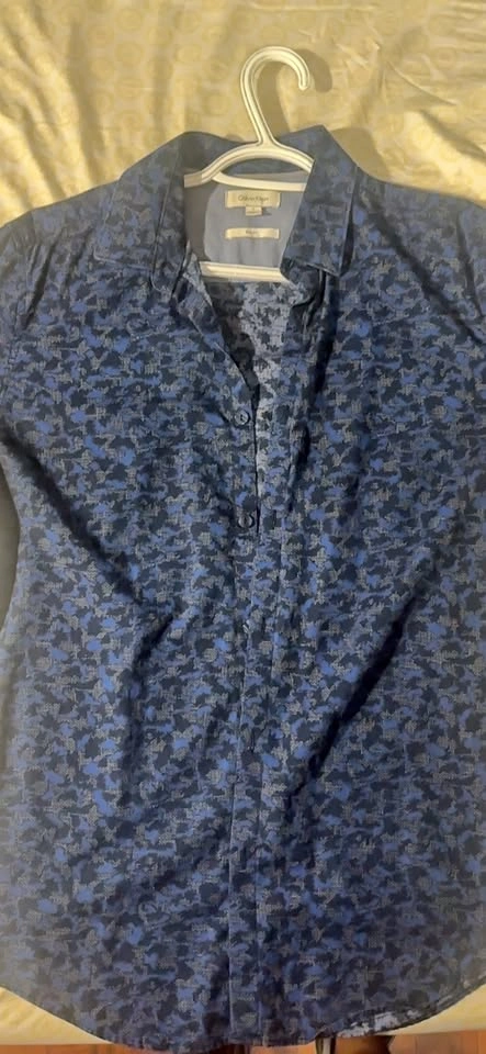 Calvin Klein Slim Fit Long Sleeve Button Up Shirt