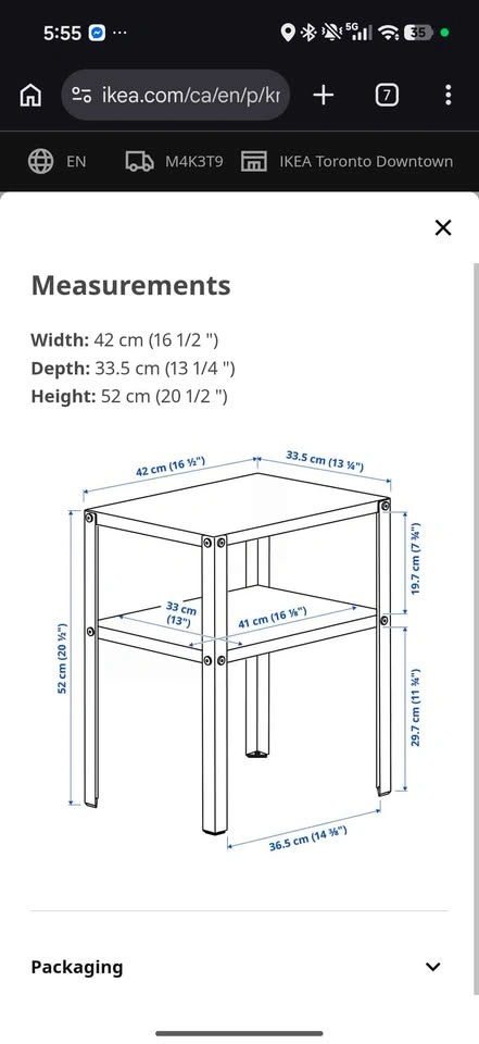 Set of 2 IKEA KNARREVIK nightstands - photo 3