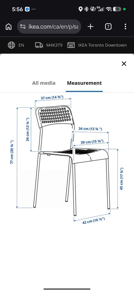 IKEA SANDSBERG chair black - photo 3