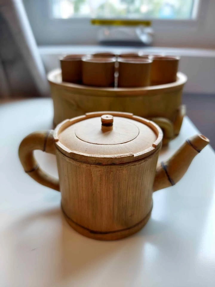 Decorative clay teaset with 8 cups - photo 2