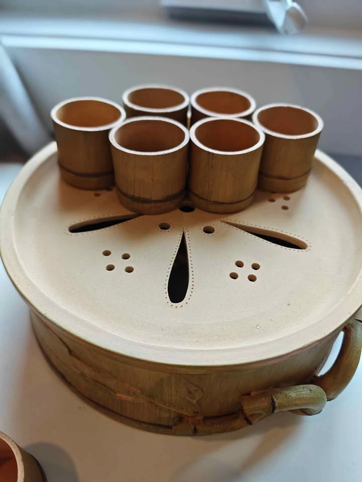 Decorative clay teaset with 8 cups - photo 3