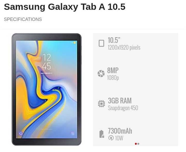Tablet, Samsung Galaxy A 2018 (10.5 inch) - photo 3