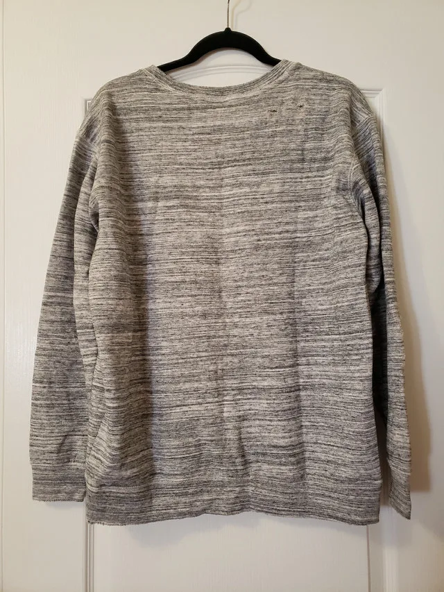 Grey PINK brand long sleeve top size small image indicator(4)