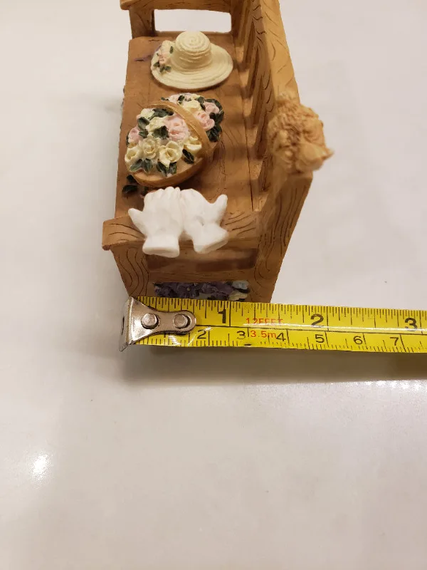 1995 Deziness Flower Garden Bench Jewelry Box image indicator(8)