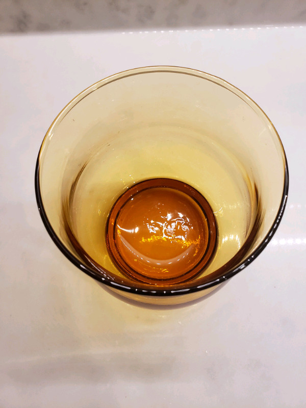 Vintage Libbey Glass Tempo Amber Low Ball Glasses - photo 2