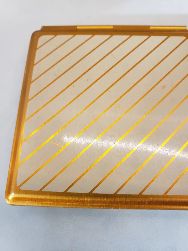 Vintage gold compact mirror image indicator(3)