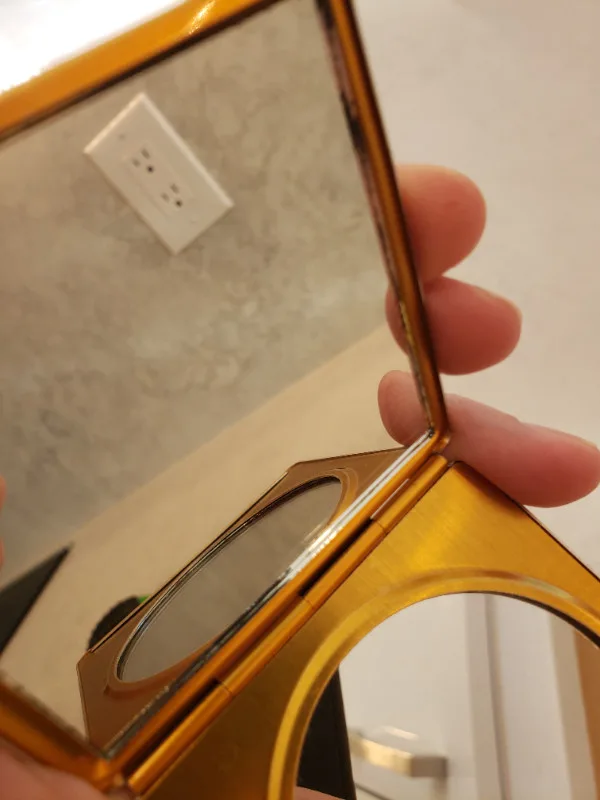 Vintage gold compact mirror image indicator(5)