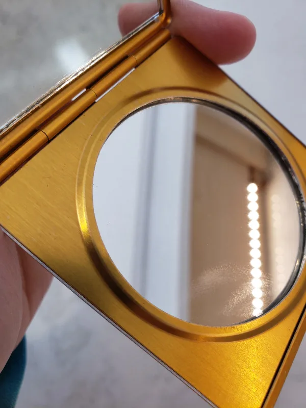 Vintage gold compact mirror image indicator(6)