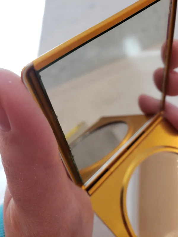 Vintage gold compact mirror image indicator(7)