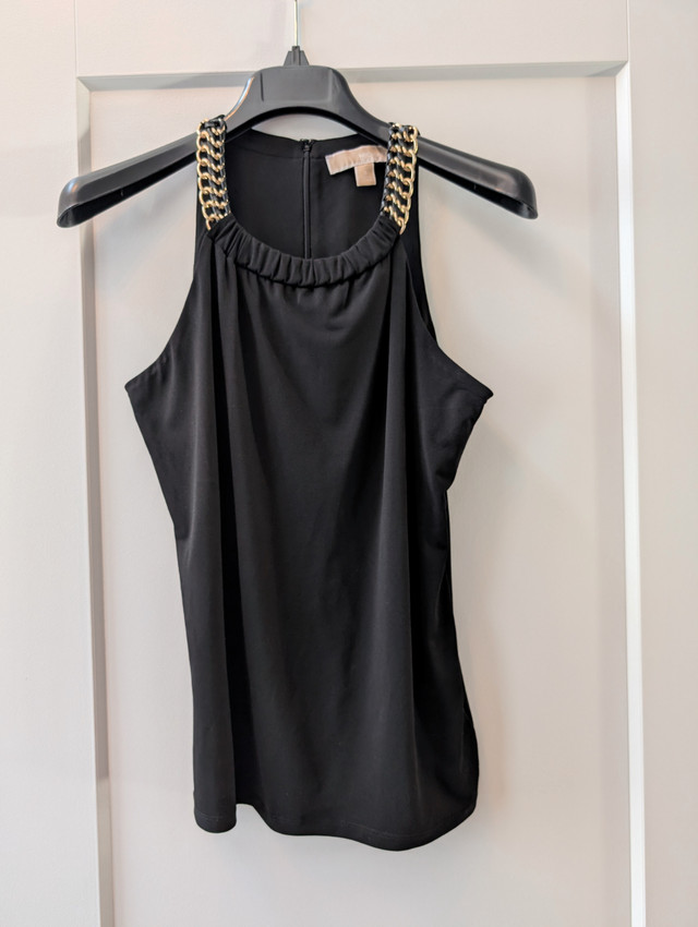 Michael Kors Tank Top with Gold Chain, Size Sm