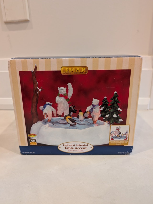 Lemax North Pole Skaters Table Accent
