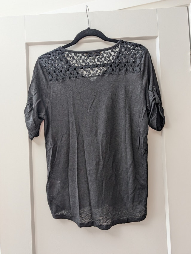Jones New York Large Black Linen Knit Top - photo 5