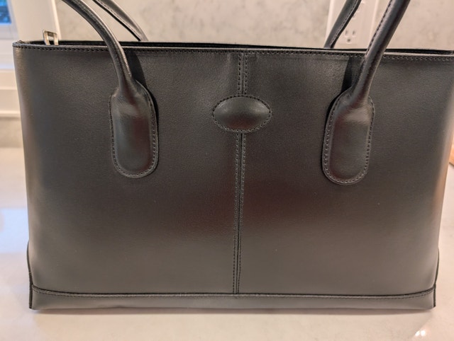 New with Tag Vittorio Black Leather Purse Made in Italy - photo 2