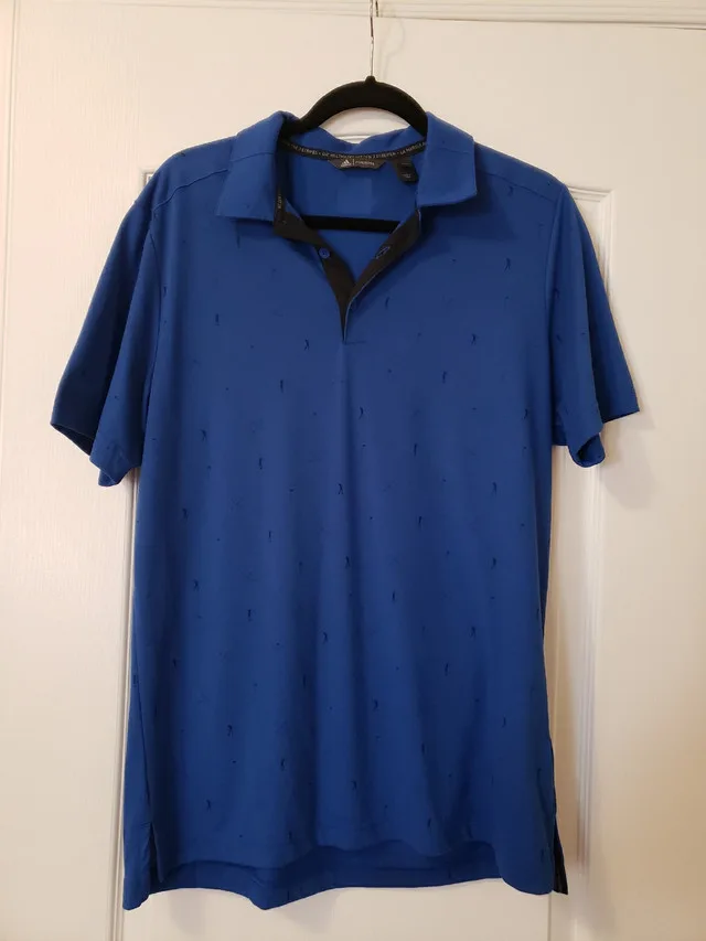 Men's Blue adiCROSS Polo - Size Medium thumbnail