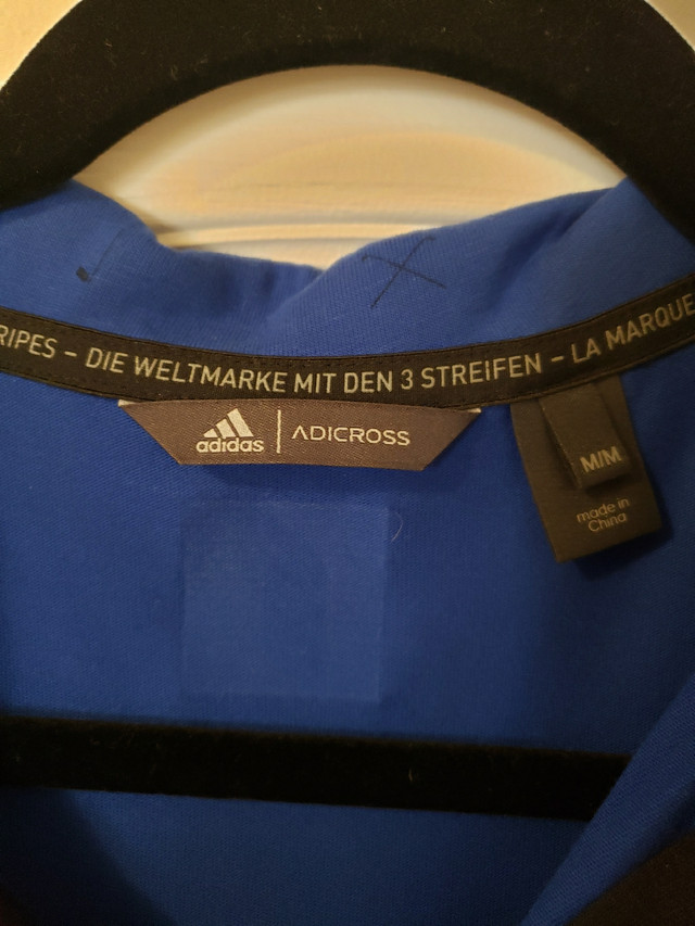 Men's Blue adiCROSS Polo - Size Medium - photo 2