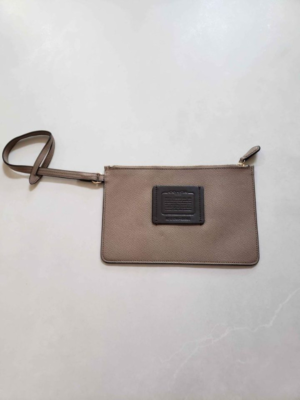 Large Nude Coach wristlet