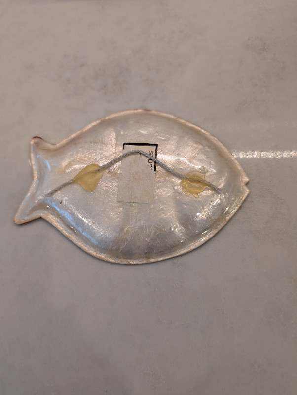 Fish shower curtain hooks with fish art and statue - photo 5