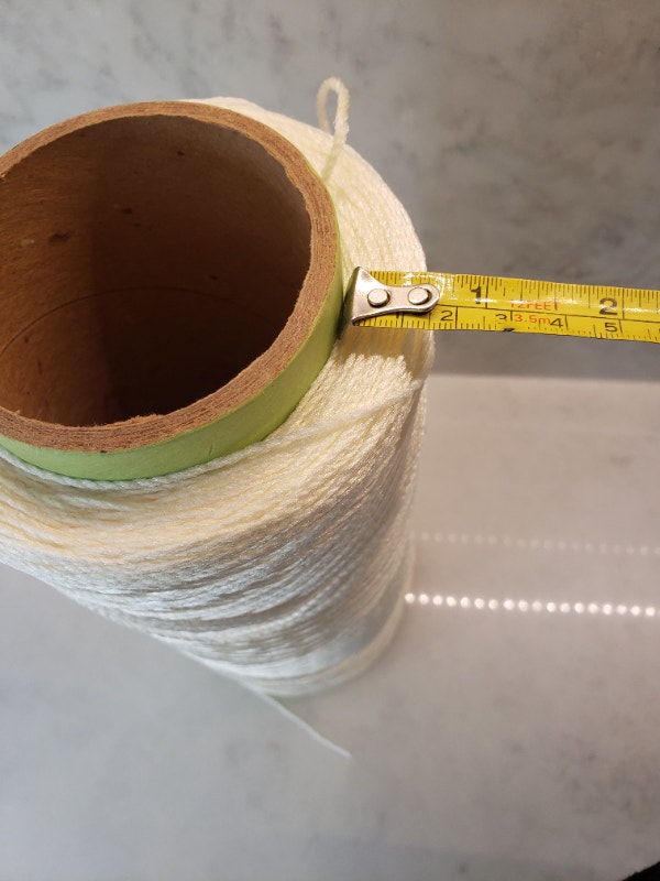 Huge Spool of White Nylon Yarn and 3 Square Cloth Designs - photo 5