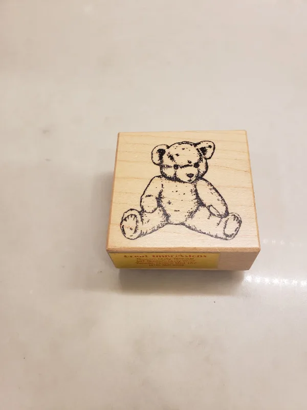 8 Vintage Teddy Bear Rubber Stamps image indicator(2)