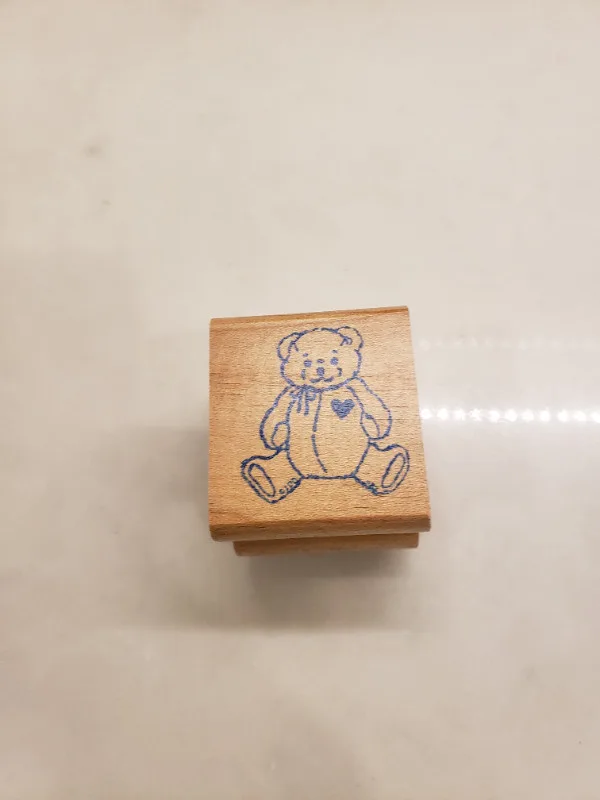 8 Vintage Teddy Bear Rubber Stamps image indicator(3)
