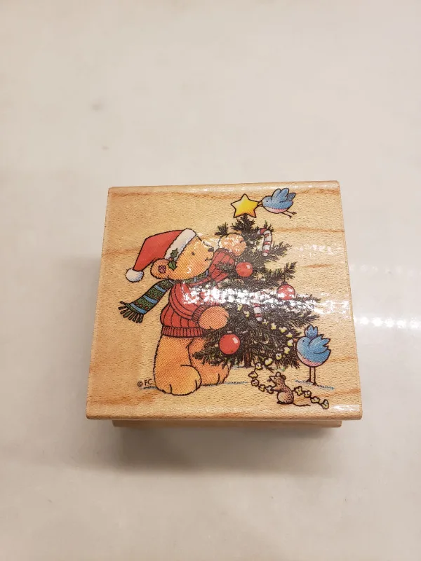 8 Vintage Teddy Bear Rubber Stamps image indicator(4)