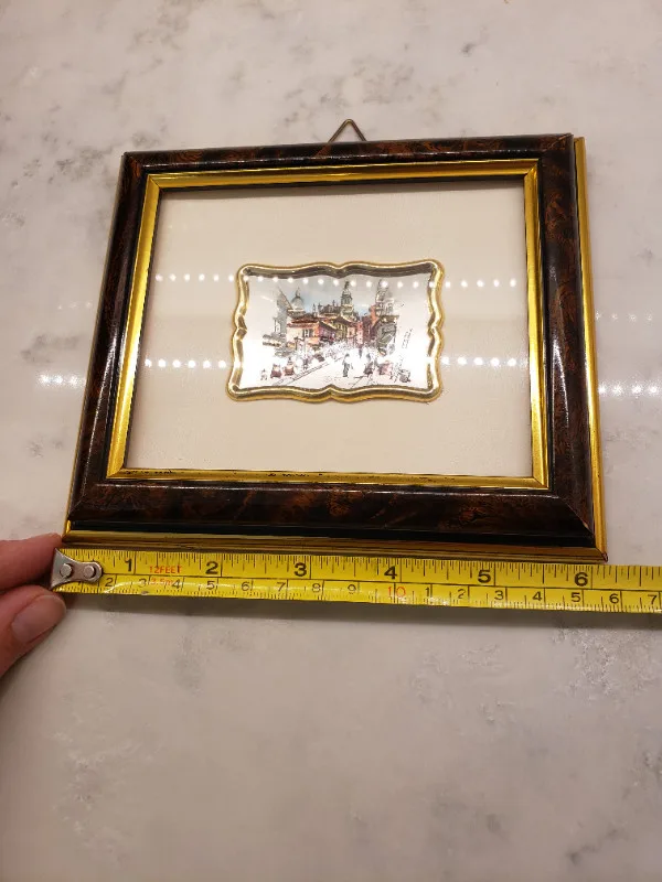 Vintage Art Decor CF Italy, Italy Streets, Made in Italy, Signed image indicator(7)