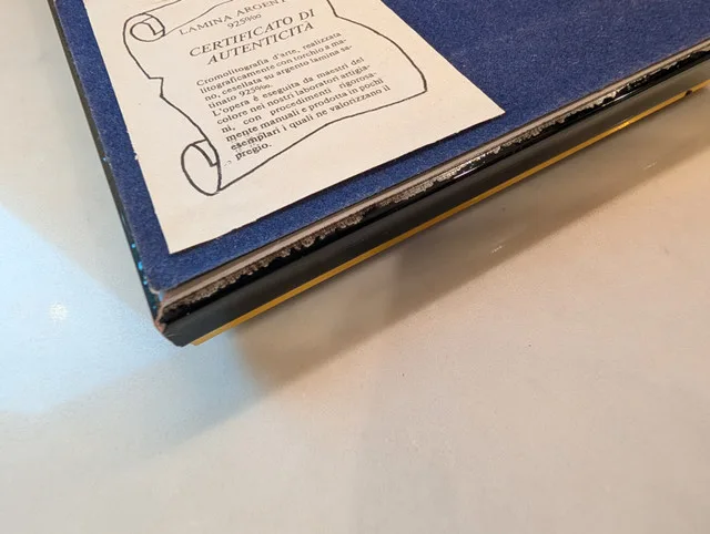 Vintage Italian Picture on Silver Foil 92.5% image indicator(8)