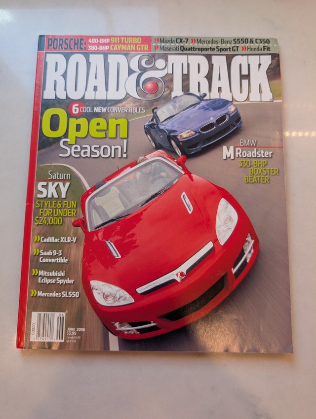 Road & Track Magazine Open Season! June 2006