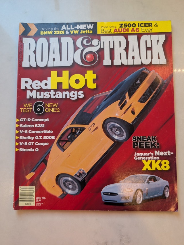 Road & Track Red Hot Mustangs April 2005