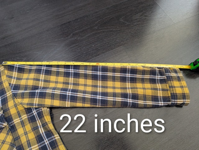 TNA Size 2 Blue and Yellow Plaid Flannel Button Up - photo 5