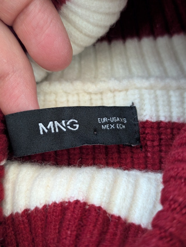 Mango Striped Turtleneck Sweater XS - photo 5