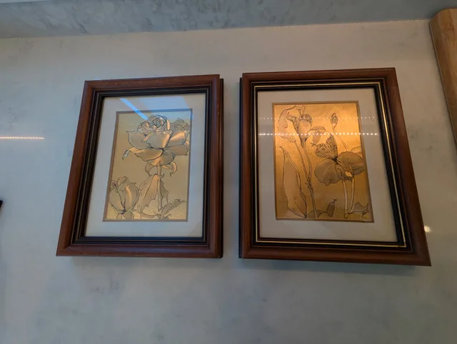 Vintage Metallic Rose and Flower Art image indicator(8)